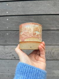 Blush Glaze Candle with Stamped Heart