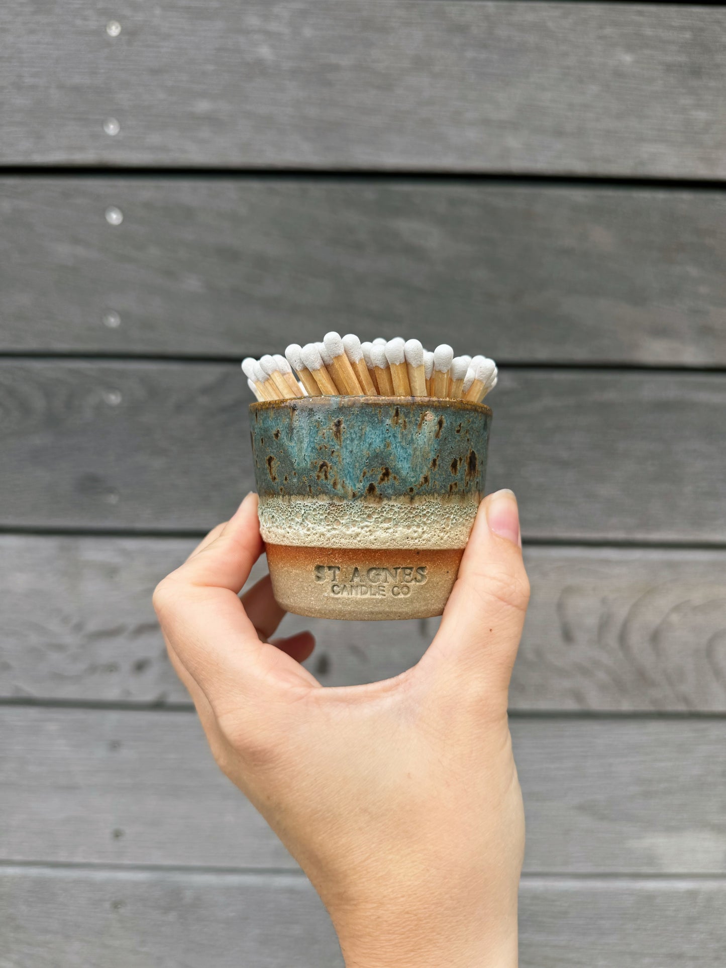 Pottery Match Pot