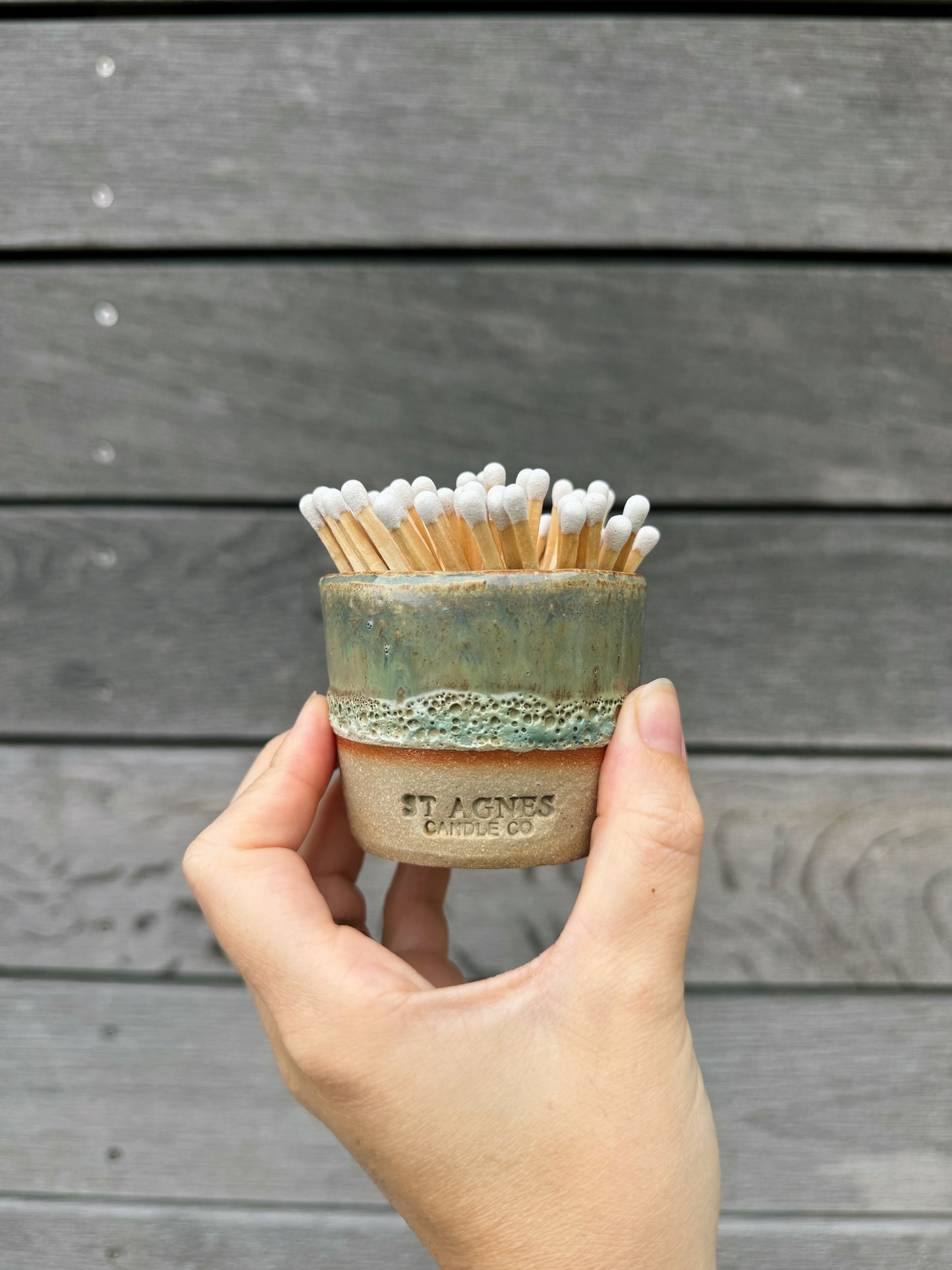 Pottery Match Pot