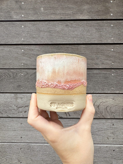 Blush Glaze Candle with Stamped Heart - Fragrance Candle Wax Online