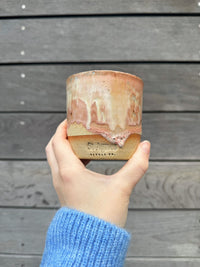 Blush Glaze Candle with Stamped Heart
